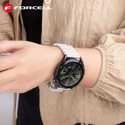 Xiaomi Redmi Watch 5 Active / Watch 5 Lite okosóra szíj - F- Design FS01 - csontfehér szilikon szíj (szíj szélesség: 22 mm)-2