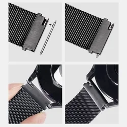 Xiaomi Redmi Watch 5 Active / Watch 5 Lite okosóra szíj - Dux Ducis Milanese - mágneses kék fémszíj (22 mm)-2