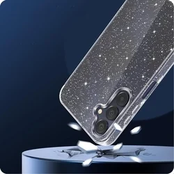 Samsung Galaxy S25 telefontok - Glitter - átlátszó csillámos hátlap tok-4