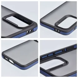 Telefontok Xiaomi Redmi Note 14 5G - NEO áttetsző hátlap tok, fekete-kék kerettel-3