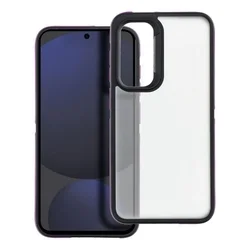 Telefontok Xiaomi Redmi Note 14 5G - NEO áttetsző hátlap tok, fekete-lila kerettel-2