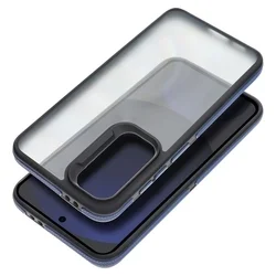 Telefontok Xiaomi Redmi Note 14 5G - NEO áttetsző hátlap tok, fekete-kék kerettel-1