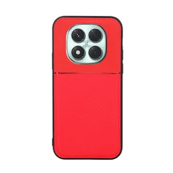 Xiaomi Redmi Note 14 Pro 5G telefontok - Elegance piros műanyag hátlap tok szilikon kerettel ﻿-1