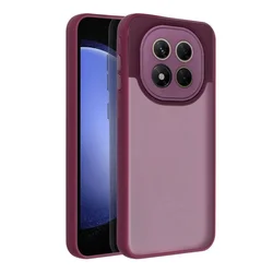 Xiaomi Redmi Note 14 Pro 5G telefontok - Variete - lila áttetsző hátlap tok, kék kerettel-1