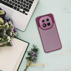 Xiaomi Redmi Note 14 Pro+ 5G telefontok - Variete - lila áttetsző hátlap tok, kék kerettel-2