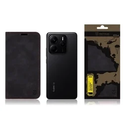 Xiaomi Redmi Note 14 5G telefontok - Tactical Xproof - fekete szilikon keretes mágneses könyvtok-3