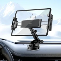 Tech- Protect V4 - univerzális szélvédőre/műszarfalra rögzíthető 360°-ban elforgatható, fekete tablet tartó-4
