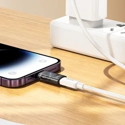 Hoco UA36A adapter - Lightning / Type-C (USB-C) - OTG adapter, átlátszó/fekete ﻿-3