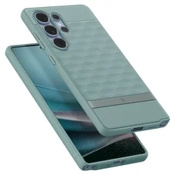 Samsung Galaxy S25 Ultra telefontok - SPIGEN Parallax - zöld szilikon hátlap tok ﻿-9