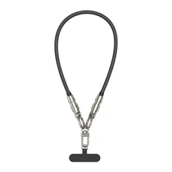 BWOO X310 - 2in1 tokba helyezhető nyakba akasztó és Type-C / Type-C (USB-C) kábel - fekete-1