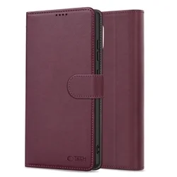 iPhone 16e telefontok - Tech- Protect Wallet - szeder színű bőr könyvtok, ráhajtófüllel ﻿-2