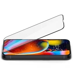 iPhone 13 Pro üvegfólia - Spigen Glas.TR Slim HD - üvegfólia fekete kerettel-1