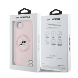 Telefontok iPhone 16e - Karl Lagerfeld és Choupette - MagSafe kompatibilis pink hátlap tok-6