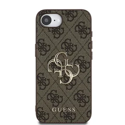 Telefontok iPhone 16e - Guess 4G Metal Logo - barna hátlap tok-2
