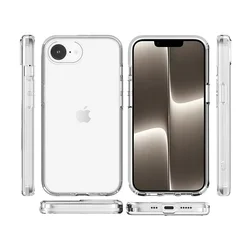 iPhone 16e telefontok - átlátszó szilikon hátlap tok-1