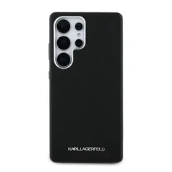 Samsung Galaxy S25 Ultra telefontok - Karl Lagerfeld Saffiano Metal Logo - fekete hátlap tok-2