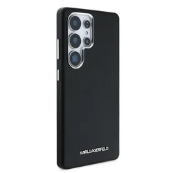 Samsung Galaxy S25 Ultra telefontok - Karl Lagerfeld Saffiano Metal Logo - fekete hátlap tok-1