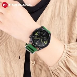 Xiaomi Watch S3 okosóra szíj - F- Design FS01 - zöld szilikon szíj (szíj szélesség: 22 mm)-1