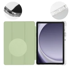 Honor Pad X8a (11,0 coll) tablettok - zöld smart case tablet tok, áttetsző hátlappal-2