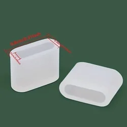 Porvédő kupak - Type-C (USB-C) csatlakozóra - fehér/áttetsző, szilikon (5db)-2