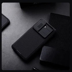 Telefontok Xiaomi Poco X7 Pro 5G - Nillkin csúsztatható kameravédős fekete hátlap tok-7
