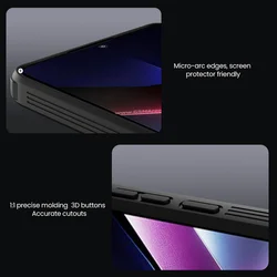 Telefontok Xiaomi Poco X7 Pro 5G - Nillkin csúsztatható kameravédős fekete hátlap tok beépített mágnessel-7