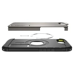 Telefontok iPhone 16e - SPIGEN TOUGH ARMOR MAGSAFE gunmetal szürke tok-6