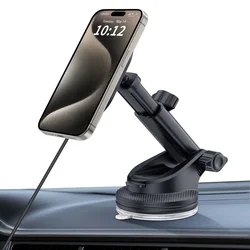Tech-Protect MM15W-V6 - szellőzőrácsra / műszerfalra rögzíthető, MagSafe kompatibilis autós telefontartó/töltő, fekete-6
