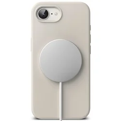 Telefontok iPhone 16e - RINGKE SILICONE MAGNETIC MAGSAFE bézs hátlap tok-2