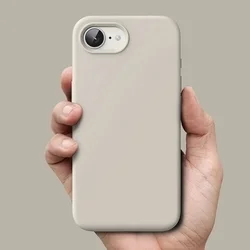 Telefontok iPhone 16e - RINGKE SILICONE MAGNETIC MAGSAFE bézs hátlap tok-4