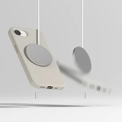 Telefontok iPhone 16e - RINGKE SILICONE MAGNETIC MAGSAFE bézs hátlap tok-5