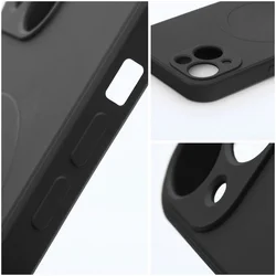 Telefontok Samsung Galaxy A56 5G - MagSafe kompatibilis fekete szilikon hátlap tok-3