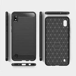 Samsung Galaxy A10 Telefontok - Forcell CARBON fekete szilikon tok-1