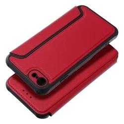 iPhone 7 / 8 telefontok - Forcell Razor - piros mágneses, ütésálló szilikon keretes könyvtok-1