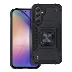 Samsung Galaxy A36 5G telefontok - Nitro Ring Armor - fekete gyűrűs, kitámasztható, ütésálló műanyag hátlaptok ﻿-1