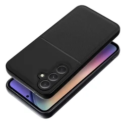 Samsung Galaxy A36 5G telefontok - Elegance fekete műanyag hátlap tok szilikon kerettel-2
