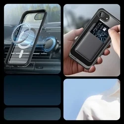 Telefontok iPhone 16e - SUPCASE UB MAG MAGSAFE fekete-átlátszó ütésálló tok-3