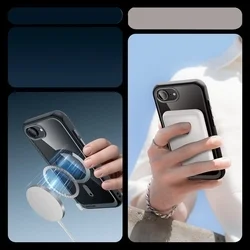 Telefontok iPhone 16e - SUPCASE UB MAG MAGSAFE fekete-átlátszó ütésálló tok-4