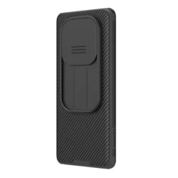 Telefontok Xiaomi Redmi Note 14 Pro 5G - Nillkin csúsztatható kameravédős fekete hátlap tok-1