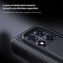 Telefontok Xiaomi Redmi Note 14 Pro 5G - Nillkin csúsztatható kameravédős fekete hátlap tok-3