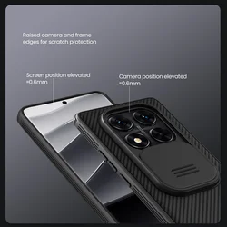 Telefontok Xiaomi Redmi Note 14 Pro 5G - Nillkin csúsztatható kameravédős fekete hátlap tok-4