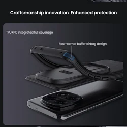 Telefontok Xiaomi Redmi Note 14 Pro 5G - Nillkin csúsztatható kameravédős fekete hátlap tok-5