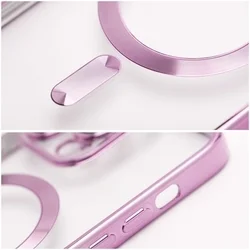 Samsung Galaxy A36 5G telefontok - ELECTRO MAG - MagSafe kompatibilis átlátszó/rose gold hátlap tok-1
