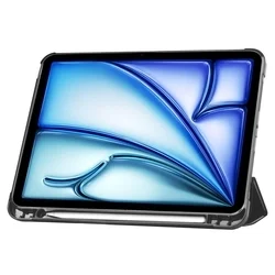 Tablettok iPad Air 7 (2025, M3, 11 coll) - fekete ORIGAMI smart case, ceruza tartóval-6