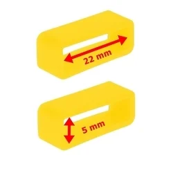 Okosóra szíj bújtató - 20 mm széles, citromsárga szilikon (1db)-1