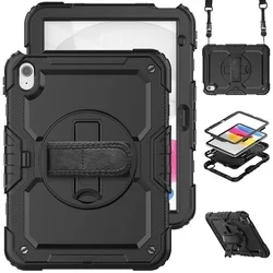 Tablettok iPad 2025 11 coll (iPad 11) - SOLID360 ütésálló, kitámasztható, fekete tablet tok-5
