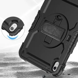 Tablettok iPad 2025 11 coll (iPad 11) - SOLID360 ütésálló, kitámasztható, fekete tablet tok-7