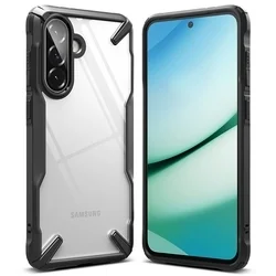 Samsung Galaxy A56 5G telefontok - Ringke Fusion X - fekete keretes átlátszó, ütésálló hátlap tok-4