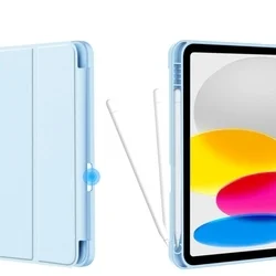 Tablettok iPad 2022 10.9 (iPad 10) - égkék smart case, ceruza tartóval-3