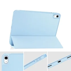 Tablettok iPad 2025 11 coll (iPad 11) - égkék smart case, ceruza tartóval-4